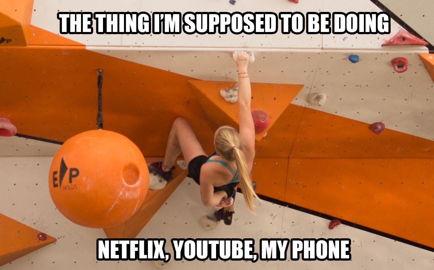 Girl that is bouldering