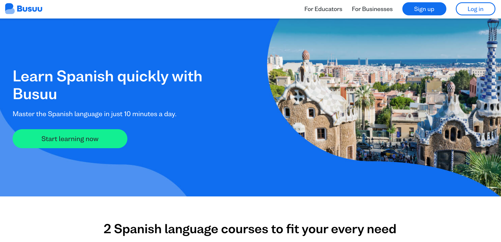 Screenshot of Busuu Learn Spanish
