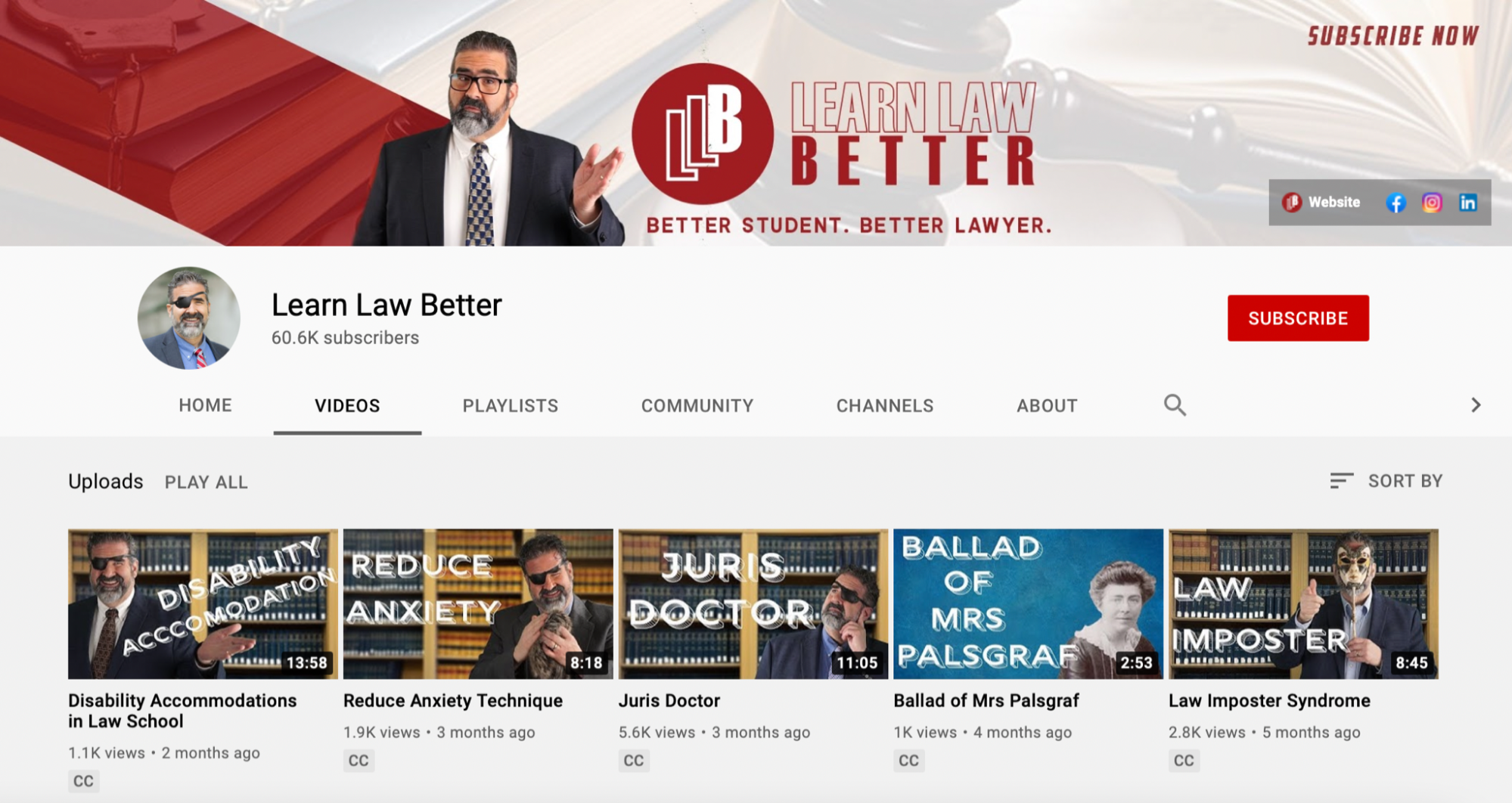 learn better law youtube channel video screen
