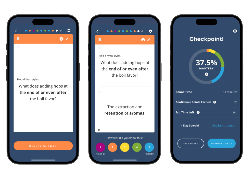 Brainscape WSET Beer flashcards study app