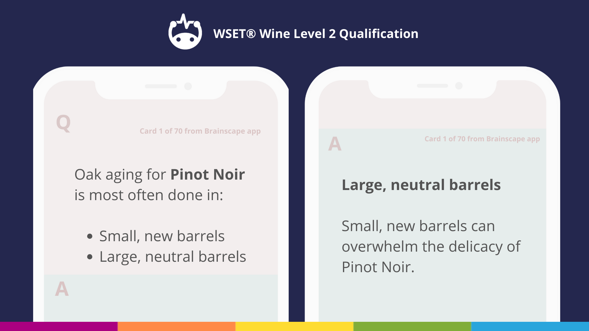 Brainscape WSET Level 2 flashcard example