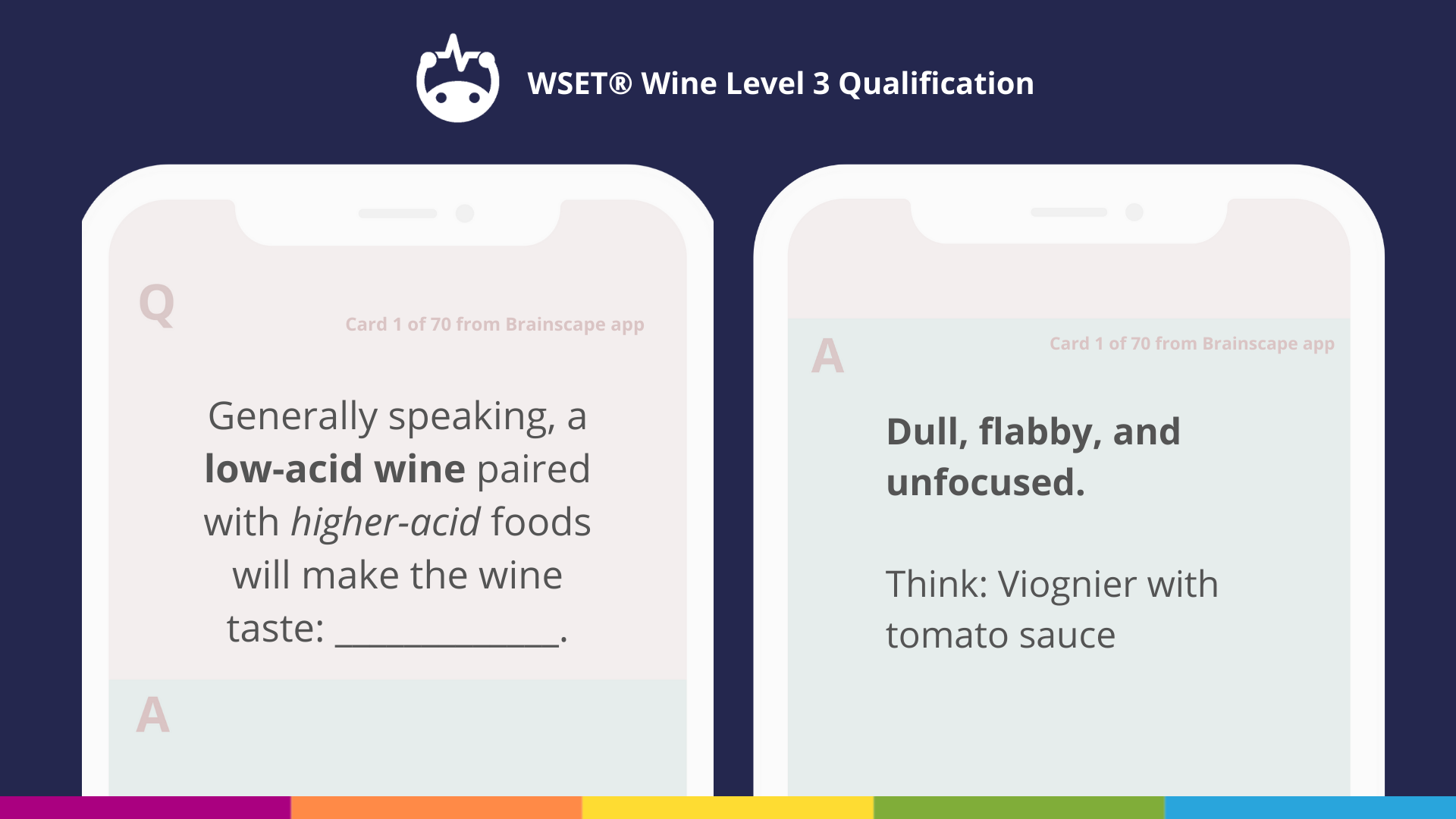 Brainscape flashcard for WSET Level 3 exam