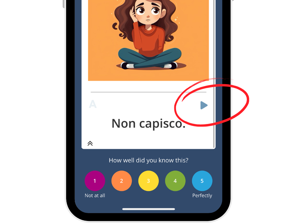 Italian flashcards with audio pronunciation