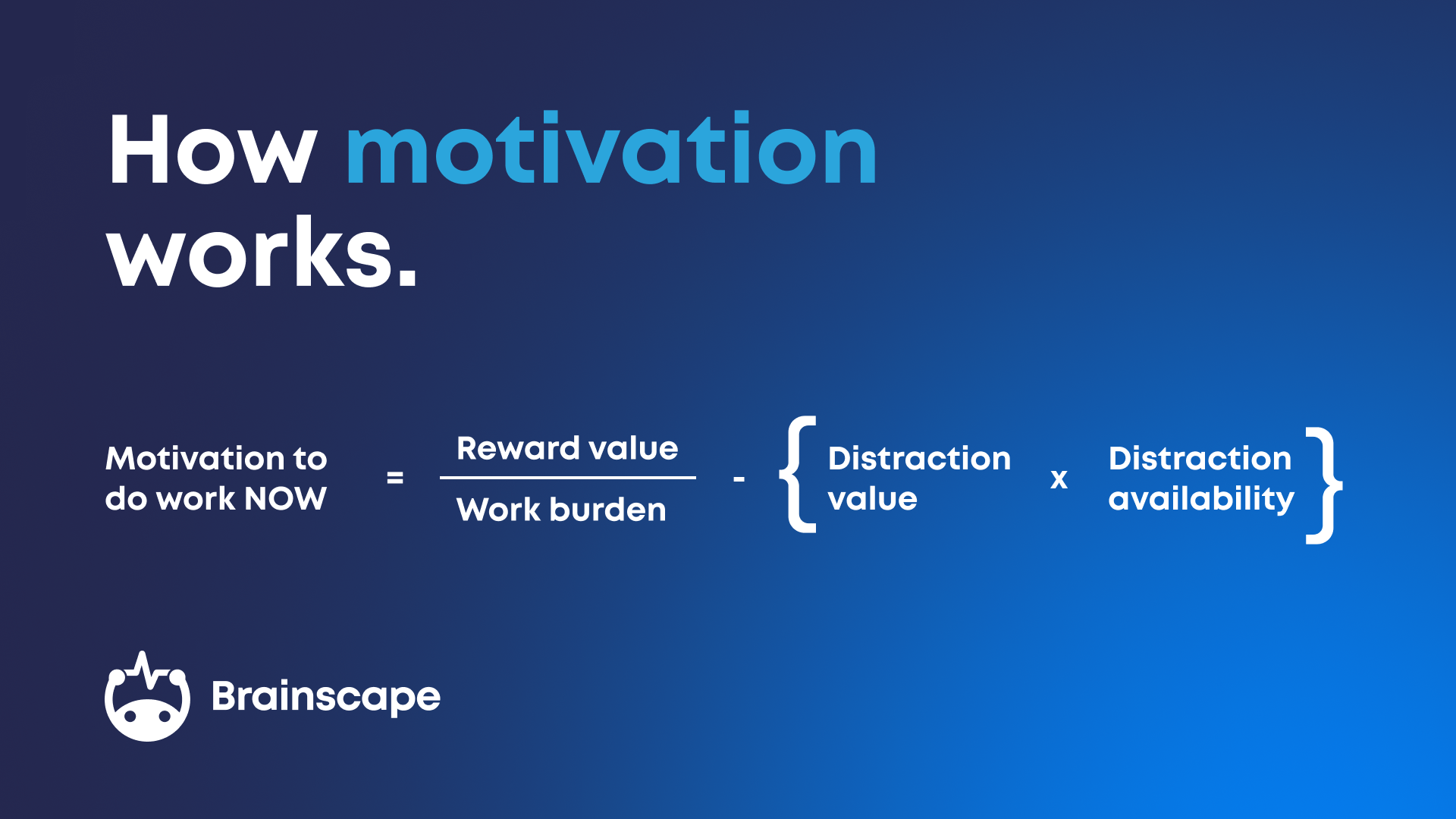 Brainscape Motivation Equation