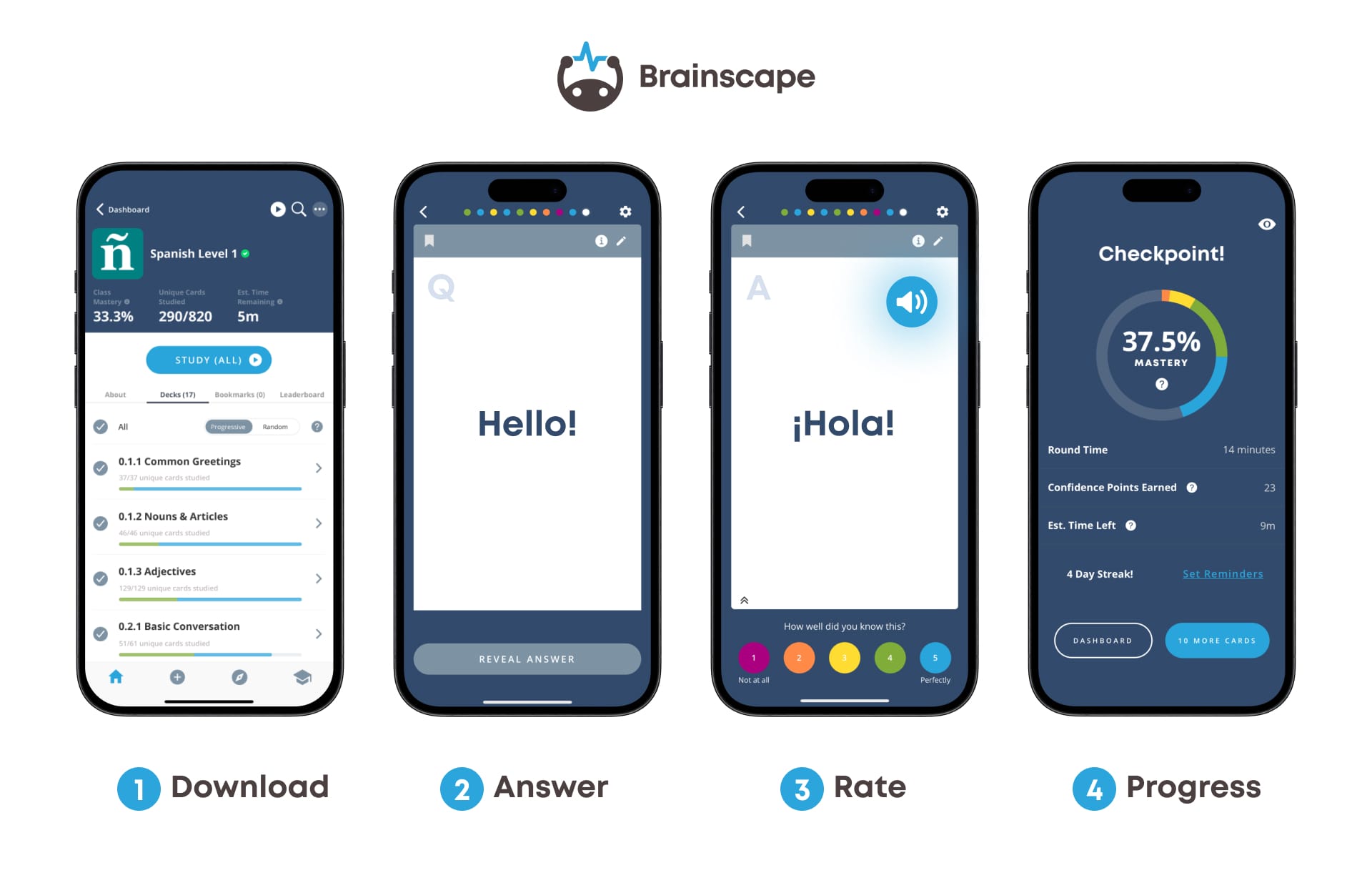 Spanish Mobile Study Experience in Brainscape